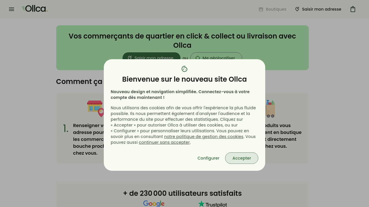 Page d'accueil de Ollca